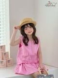  Momo Set – Bộ Gile Khóa Kéo & Chân Váy Năng Động - Hồng 