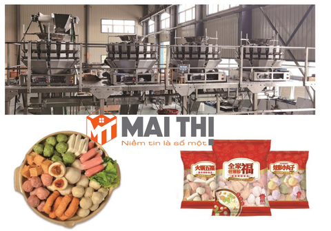 Hệ thống cân và đóng gói viên thịt tự động