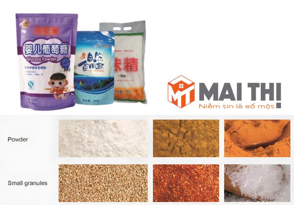 Máy cân và đóng gói bột tự động.