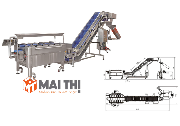 Hệ thống cân định lượng và đóng gói túi lưới rau củ quả bán tự động