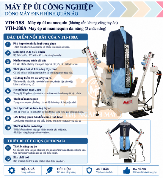 Máy mannequin ủi định hình đa năng VTH-188A