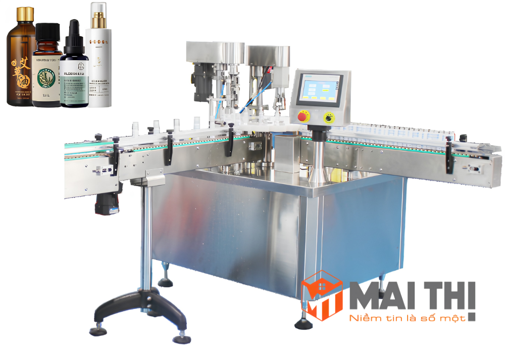 Máy chiết rót xoáy nắp tinh dầu và nước hoa tự động GP-FC