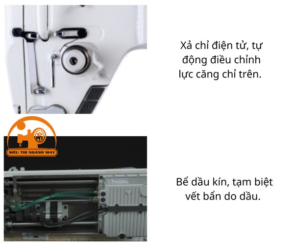 Máy may 1 kim điện tử chống rối chỉ GT6W