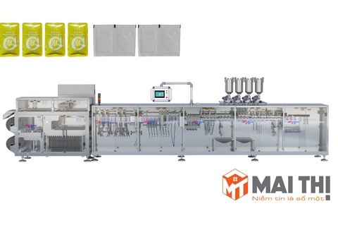Máy đóng gói túi tự đứng nằm ngang bốn đầu ra HC-360S