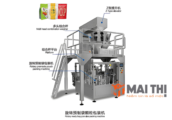 Máy đóng gói túi có sẵn dạng xoay HC-G