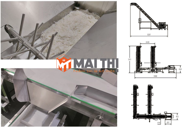 Hệ thống vận chuyển bún gạo tự động