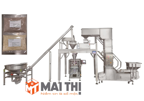 Hệ thống đóng gói hỗn hợp hạt và bột tự động