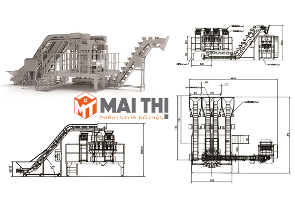 Hệ thống phối trộn và cân định lượng trái cây đông lạnh tự động