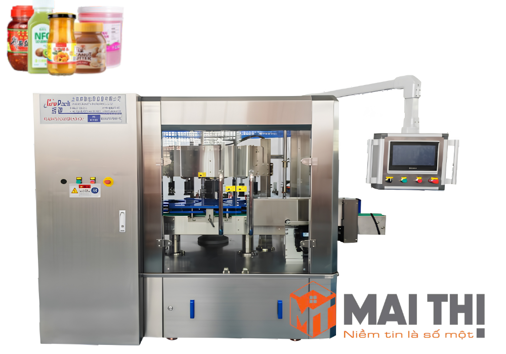 Máy dán nhãn mâm xoay decal tự dính MPC-RS