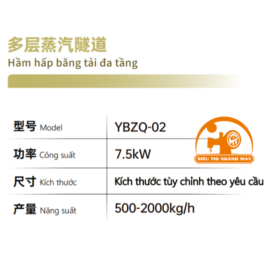 Hầm hấp băng tải đa tầng Yingbo YBZQ-02