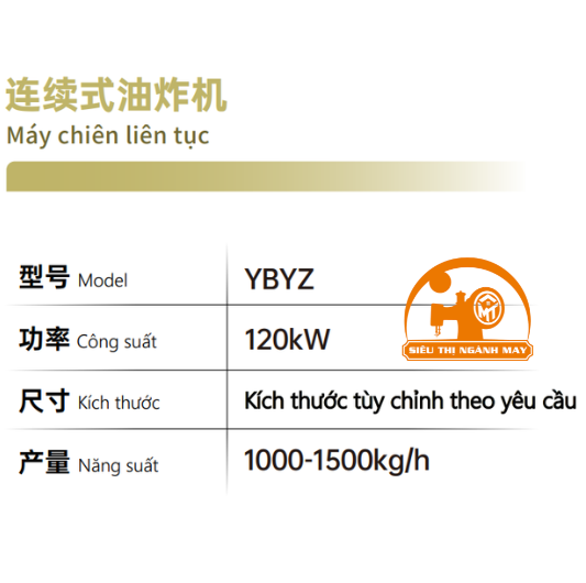 Máy chiên liên tục Yingbo YBYZ