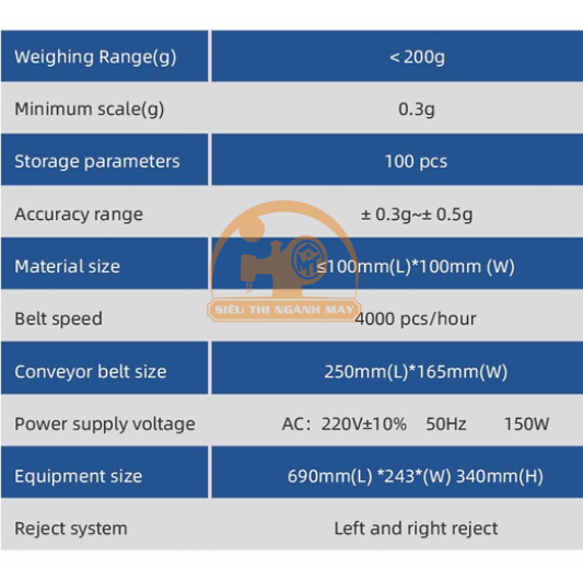 Máy cân kiểm tra trọng lượng tự động Chaoqiang CQ-D2