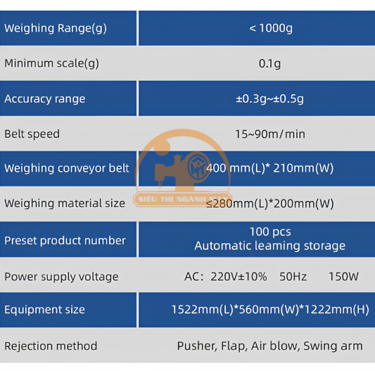 Máy cân kiểm tra trọng lượng tự động Chaoqiang CQ-XP210