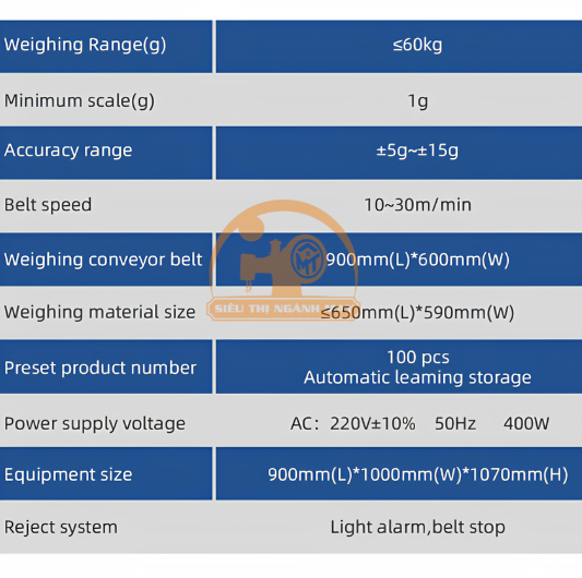 Máy cân kiểm tra trọng lượng tự động Chaoqiang CQ-XP600