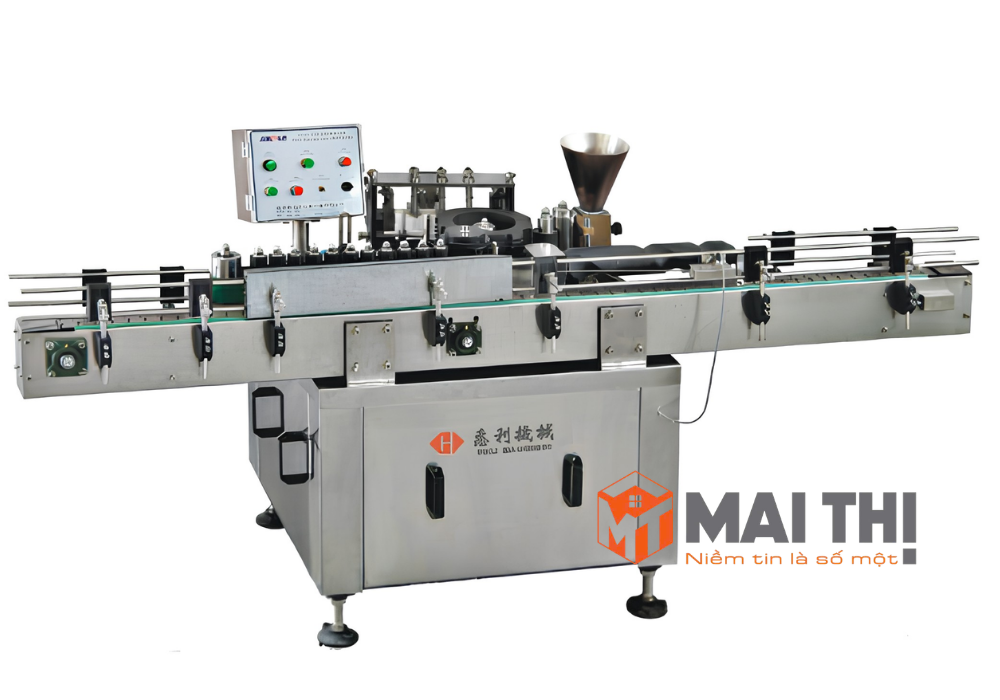 Máy dán nhãn tự động bề mặt tròn