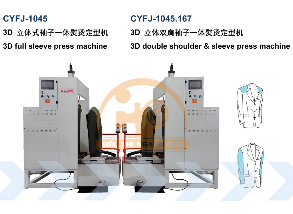 Máy ép định hình tay áo vest công nghiệp Jiejiabaigu CYFJ-1045 / CYFJ-1045.167