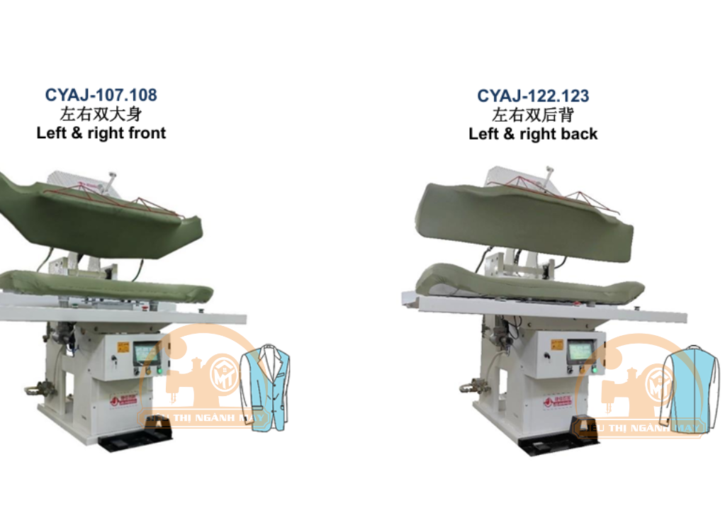 Máy ép định hình thân trước và thân sau áo vest công nghiệp Jiejiabaigu CYAJ-107.108 / CYAJ-122.123