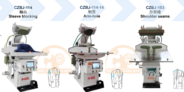 Máy ép định hình thân áo và đường vai vest công nghiệp Jiejiabaigu CZBJ-114 / CZBJ-114-14 / CZBJ-103