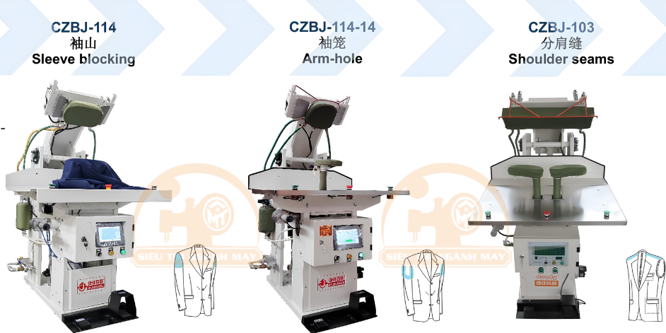 Máy ép định hình thân áo và đường vai vest công nghiệp Jiejiabaigu CZBJ-114 / CZBJ-114-14 / CZBJ-103