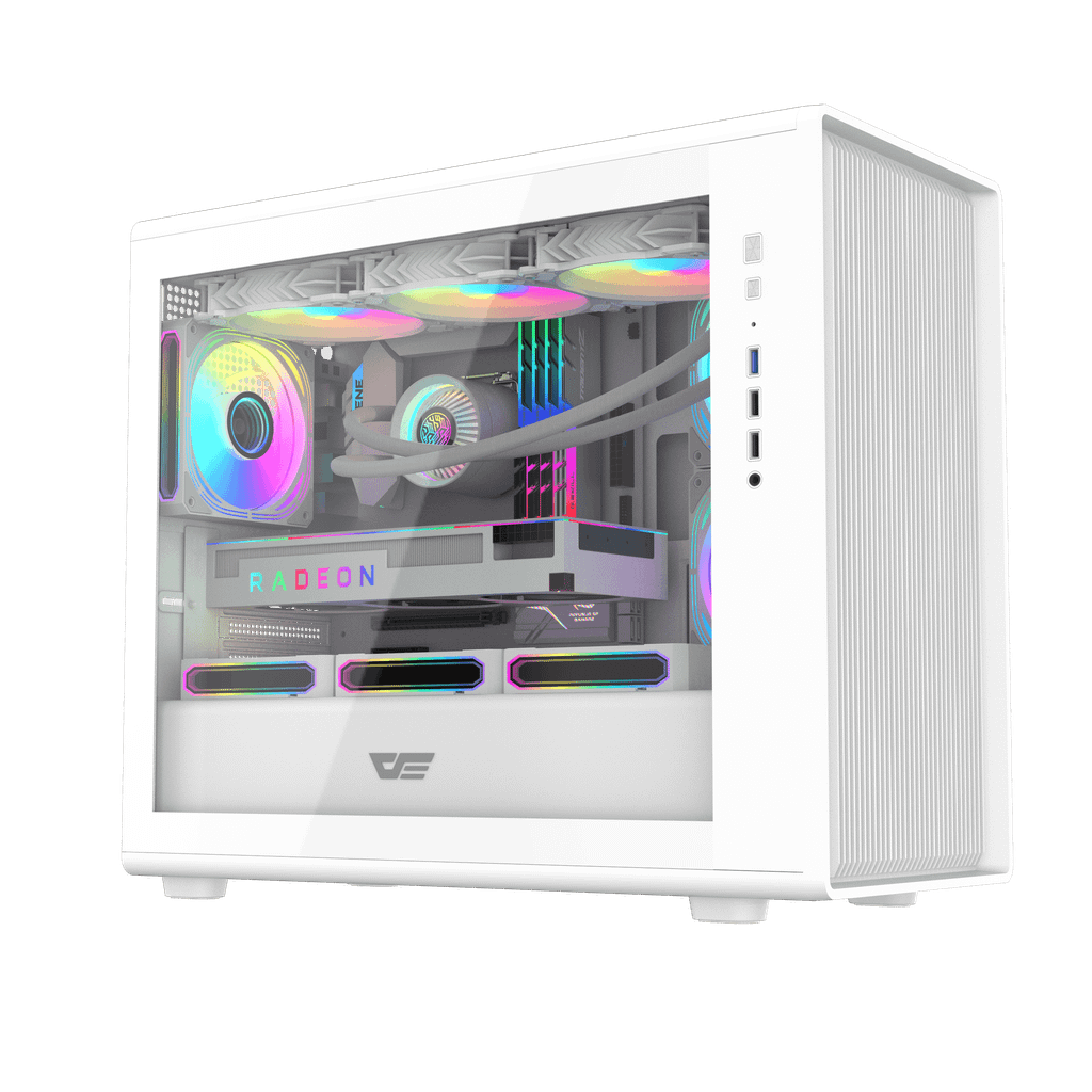 VỎ CASE MÁY TÍNH DARK FLASH DB460M SẴN 4FAN (Full M-ATX)