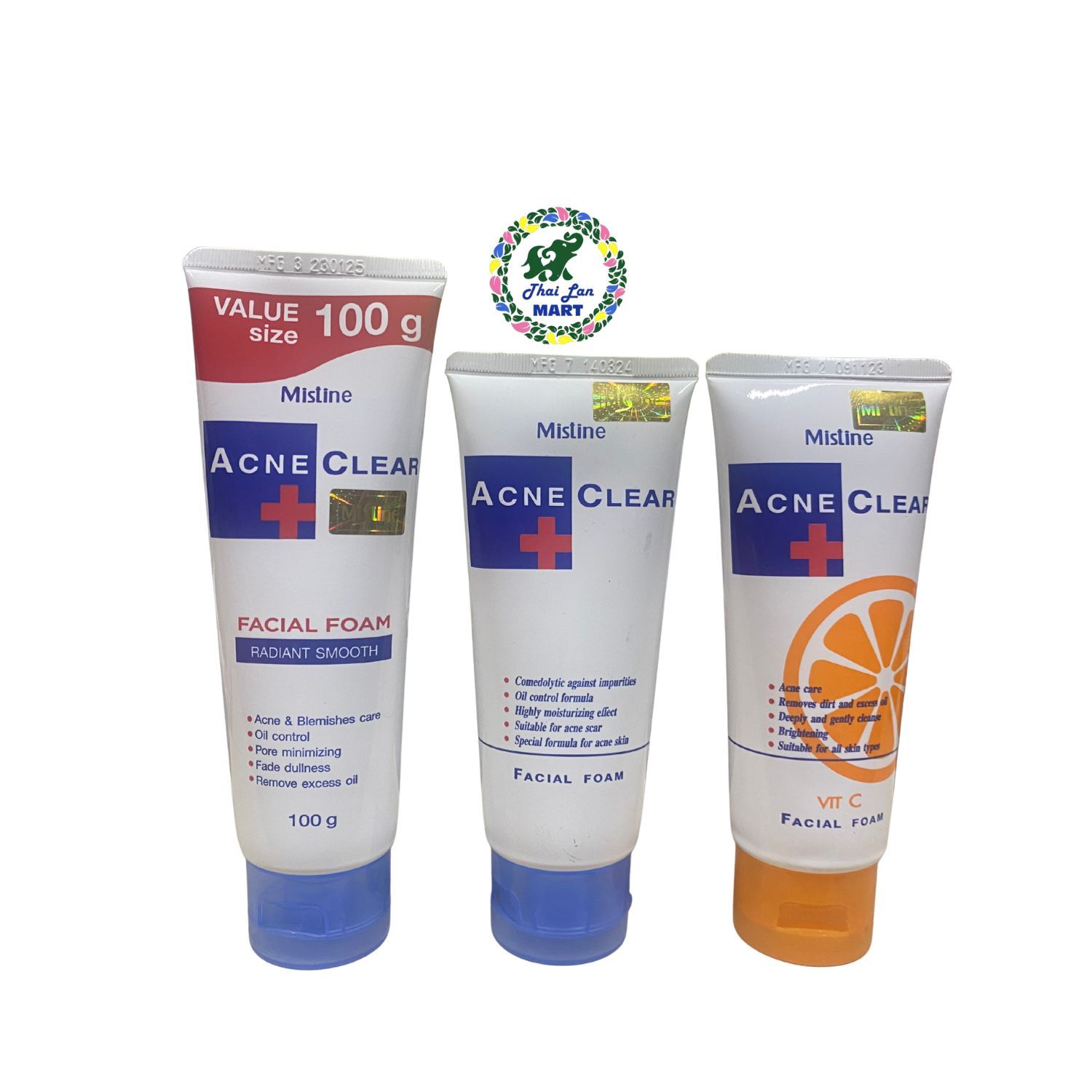  Sữa rữa mặt lột mụn mistine acne clear facial foam giúp da sạch hết mụn hàng nội địa chính hãng thái lan 