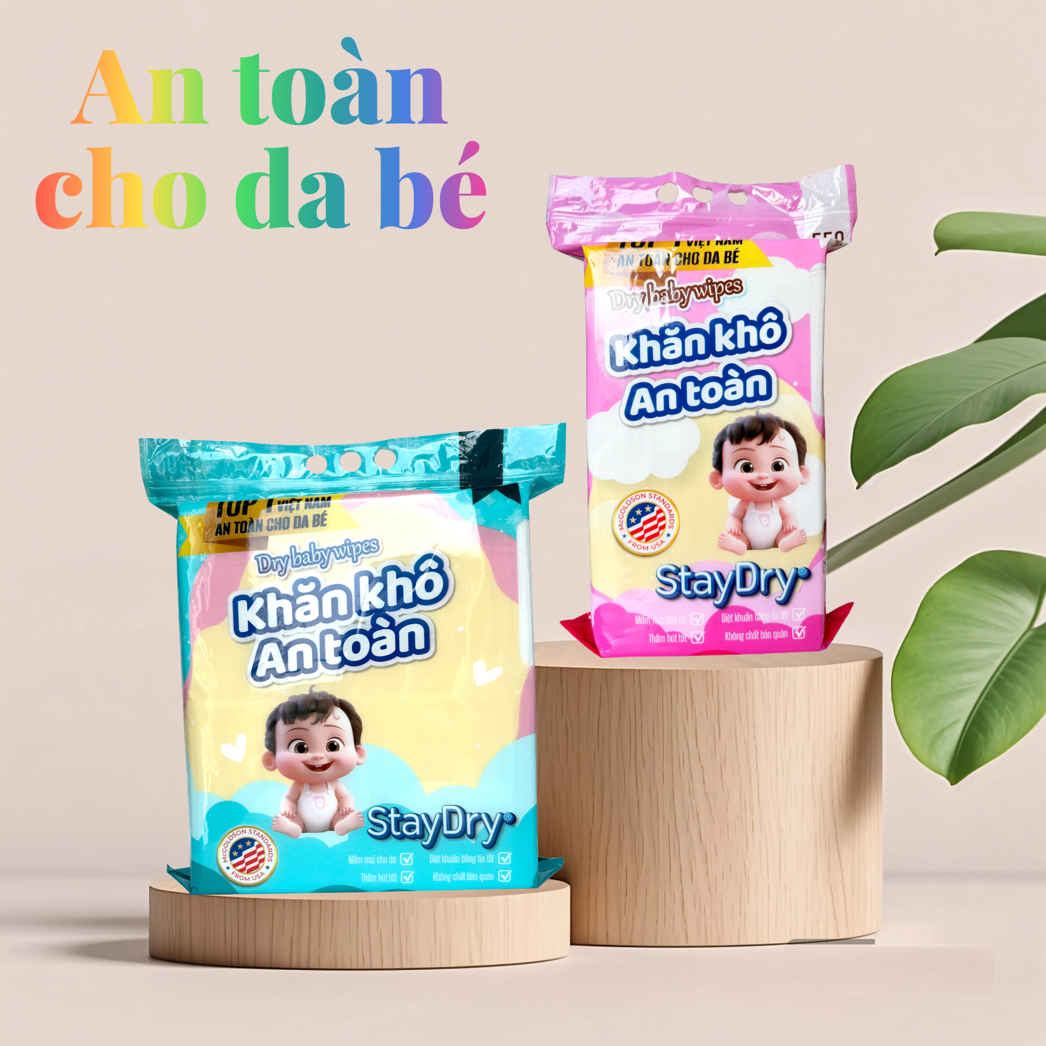  Dry baby wipes-Khăn khô an toàn StayDry 