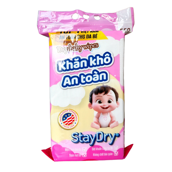  Dry baby wipes-Khăn khô an toàn StayDry 