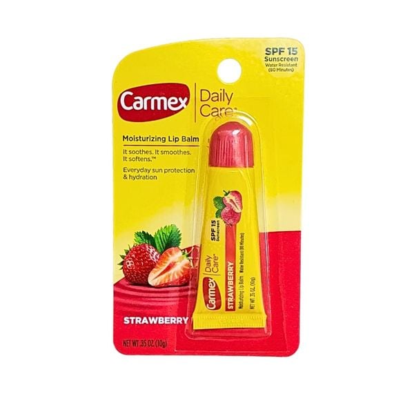  Son Dưỡng Môi Carmex, Dạng Tuýp, Hương Dâu, Set Lẻ Có Hộp 