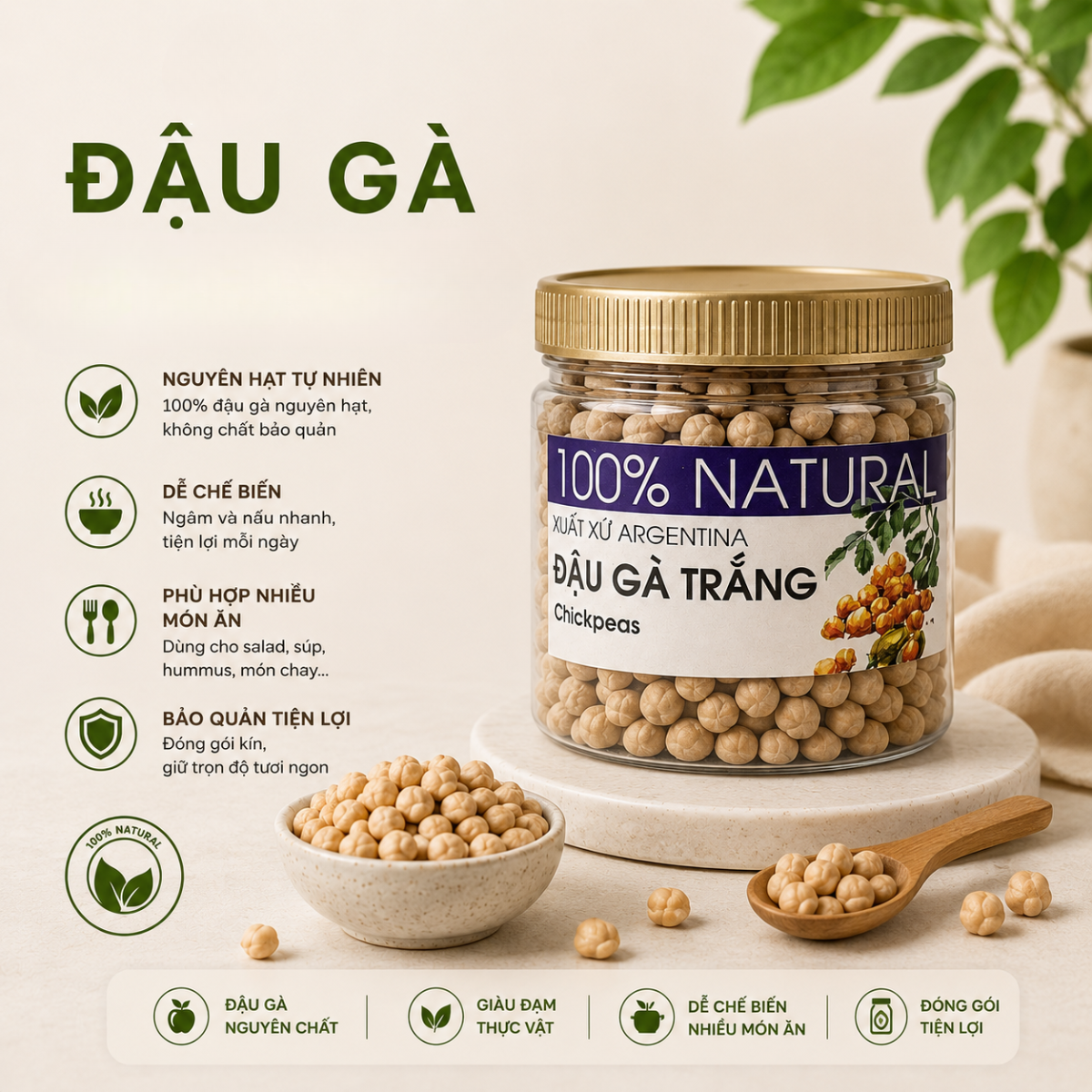  Đậu Gà Trắng RealFoodStore 