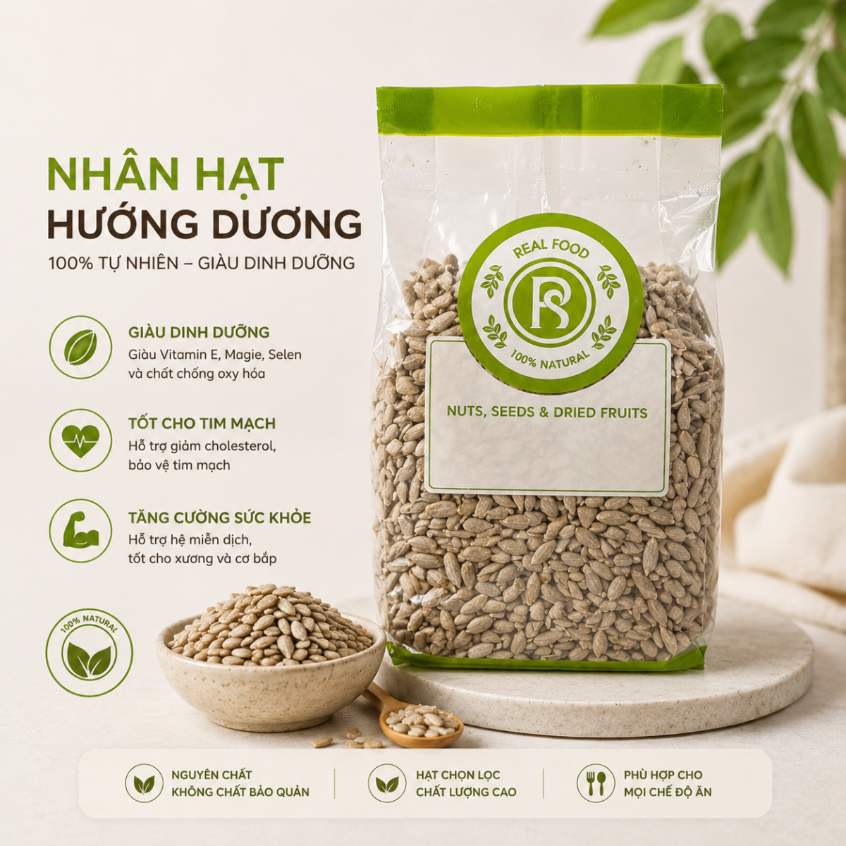  Hạt hướng dương RealFoodStore 