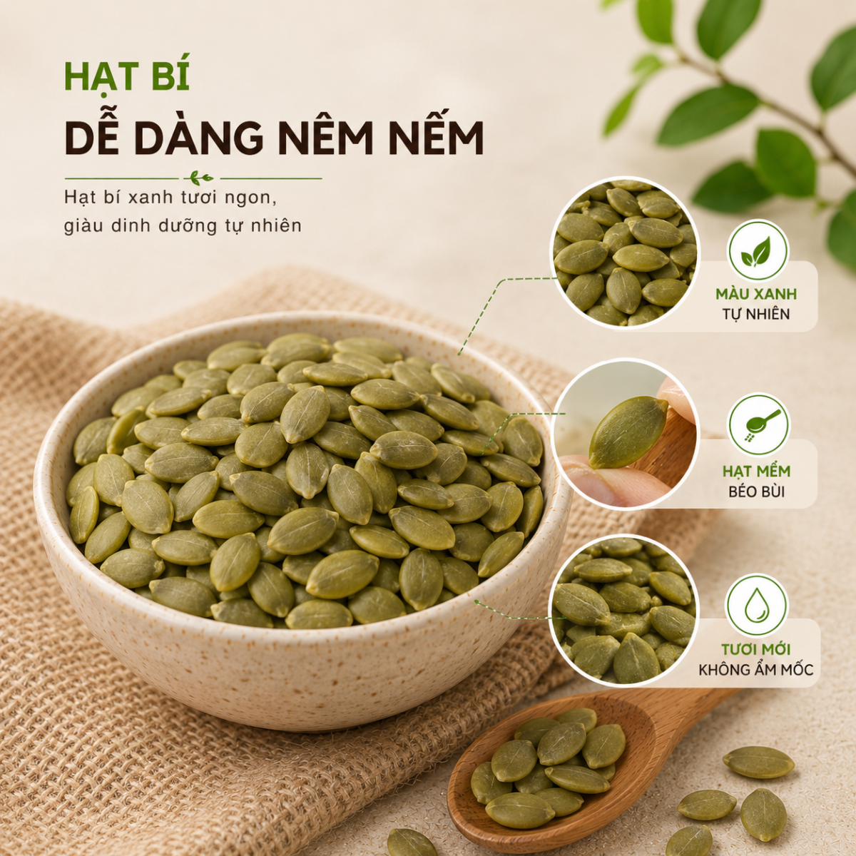  Hạt Bí Xanh Tách Vỏ  RealFoodStore 