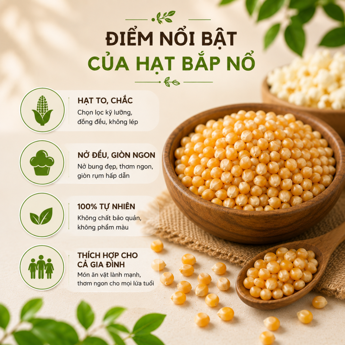  Hạt Bắp Nổ RealFoodStore 
