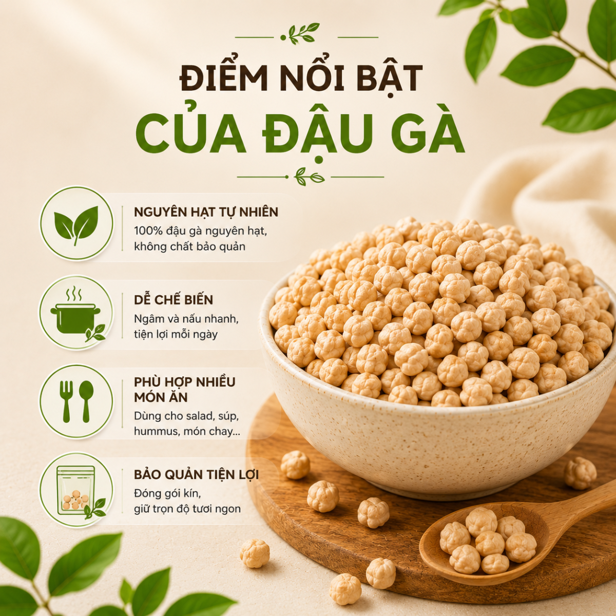  Đậu Gà Trắng RealFoodStore 
