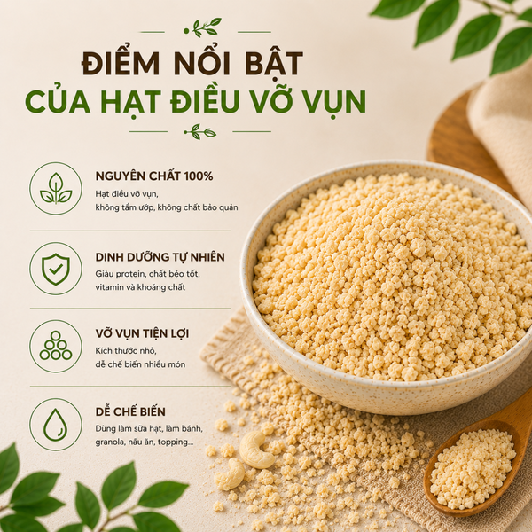  Hạt Điều Vỡ Vụn RealFoodStore 