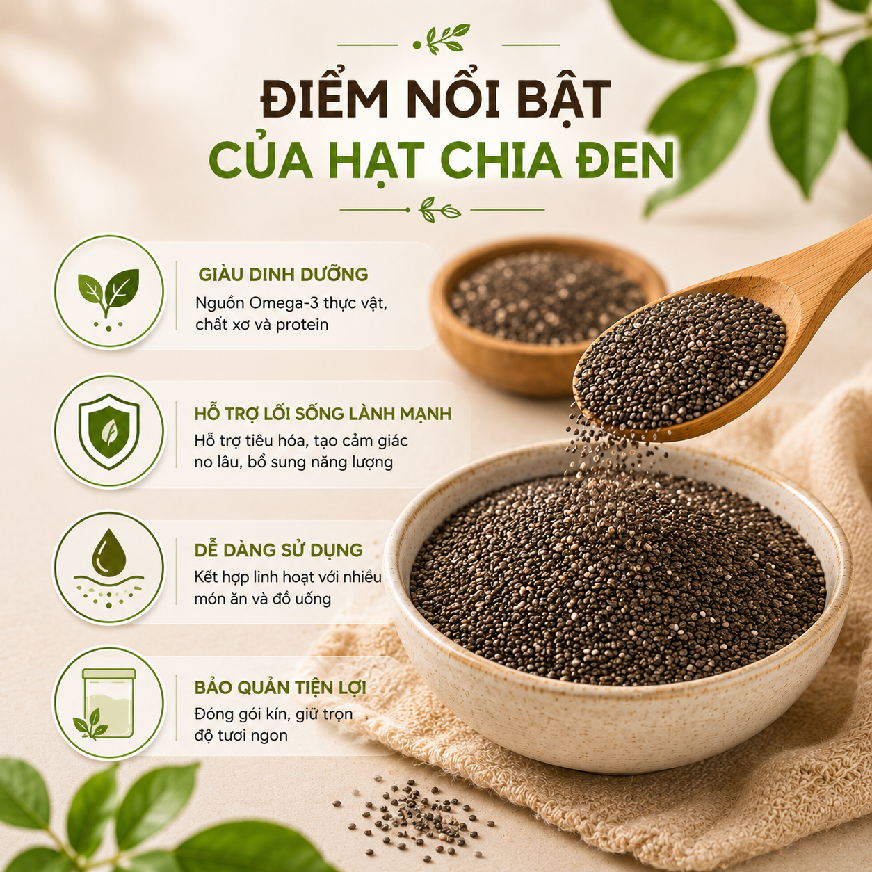  Hạt Chia Đen RealFoodStore 