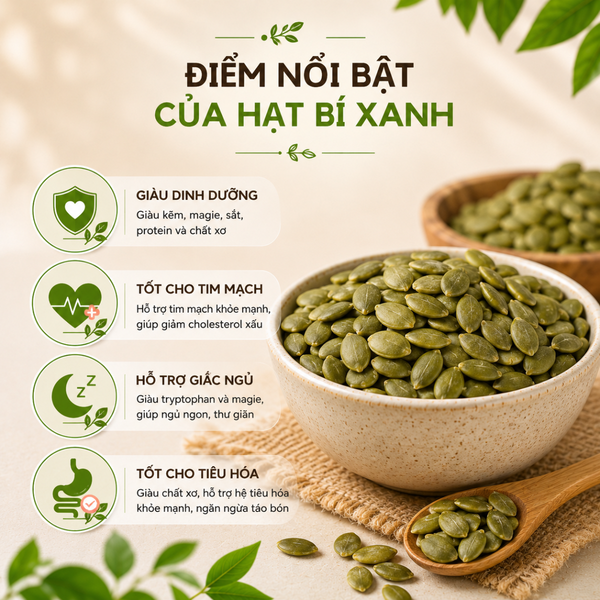  Hạt Bí Xanh Tách Vỏ  RealFoodStore 