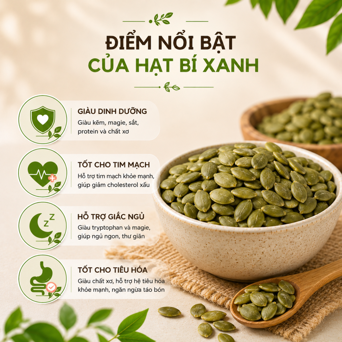  Hạt Bí Xanh Tách Vỏ  RealFoodStore 