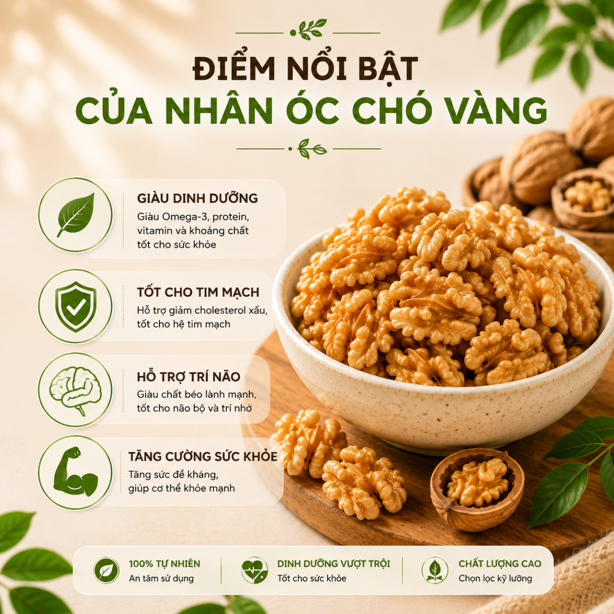  Nhân Óc Chó Vàng  RealFoodStore 