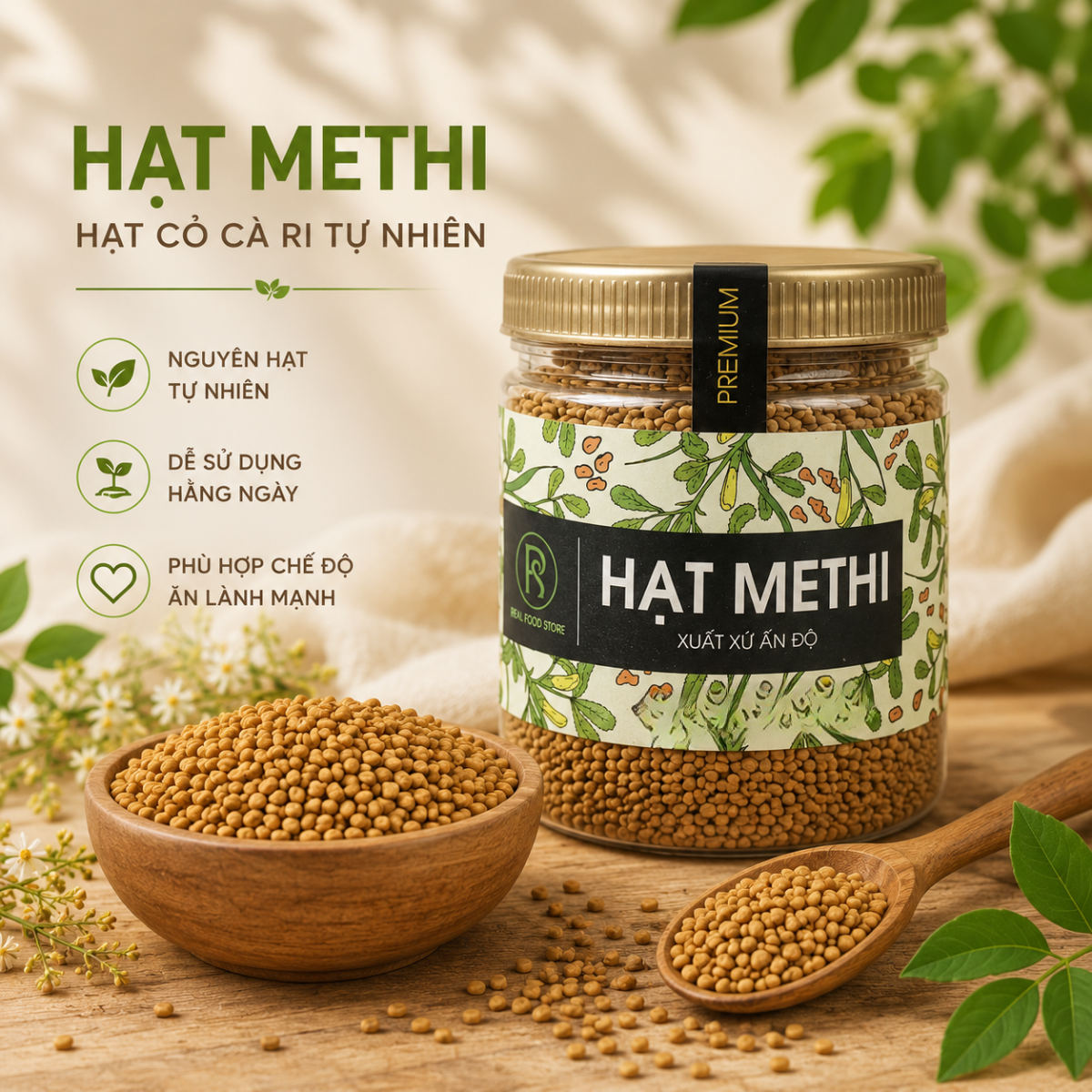  Hạt Methi RealFoodStore 