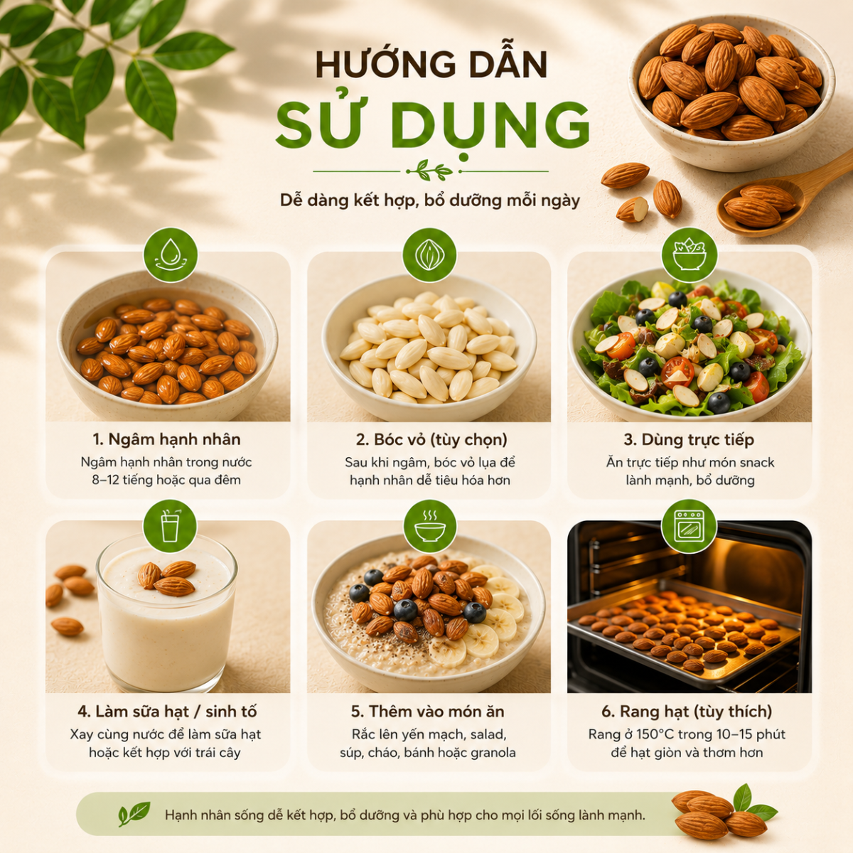  Hạnh Nhân Sống Nhập Khẩu Úc RealFoodStore 