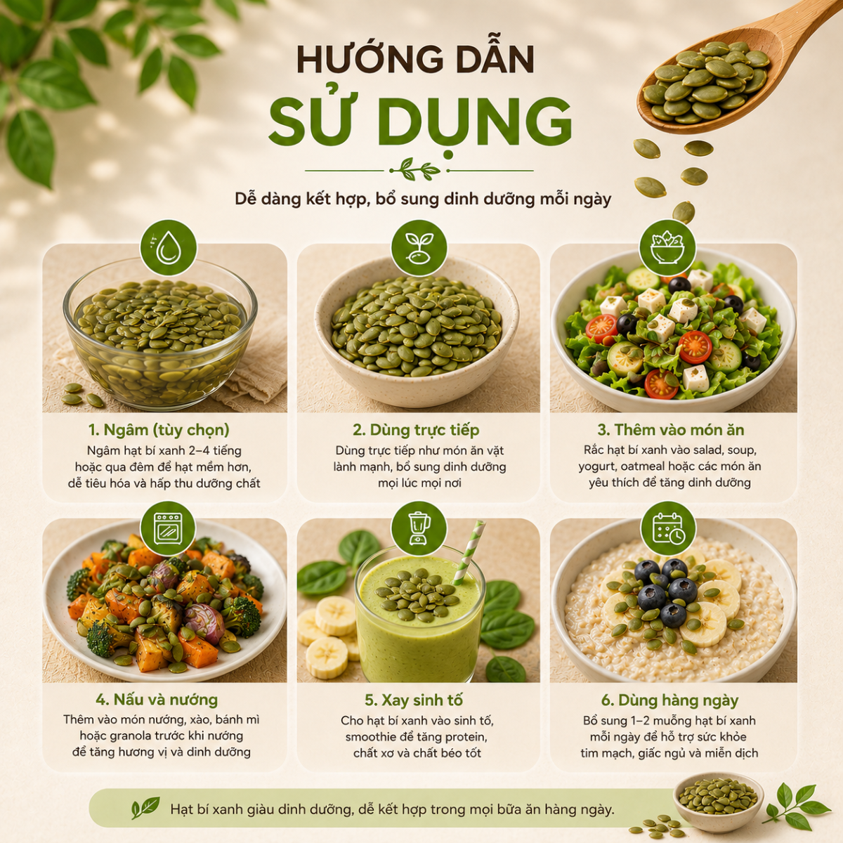  Hạt Bí Xanh Tách Vỏ  RealFoodStore 