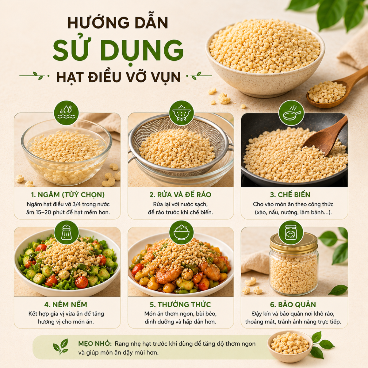  Hạt Điều Vỡ Vụn RealFoodStore 
