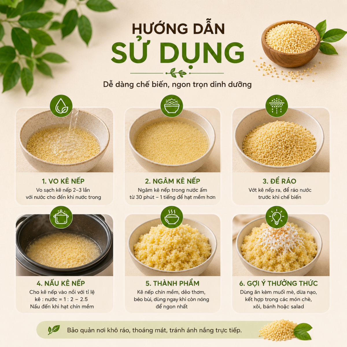  Hạt Kê Nếp RealFoodStore 