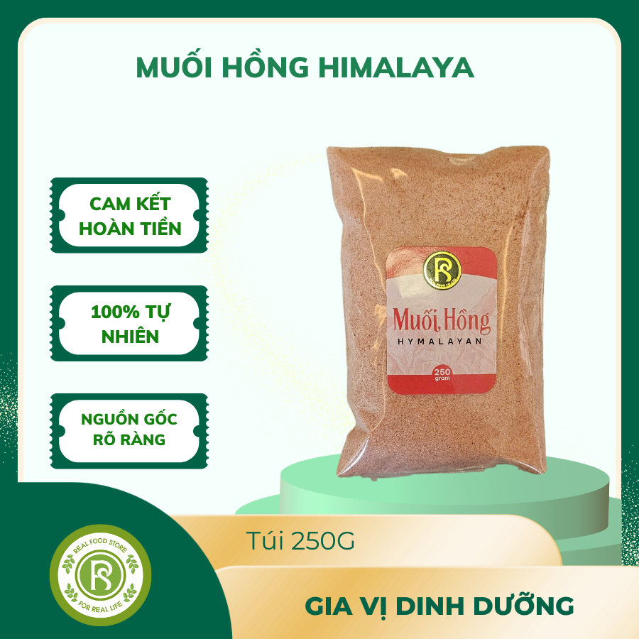  Muối Hồng Himalaya Mịn Nguyên Chất Real Food 