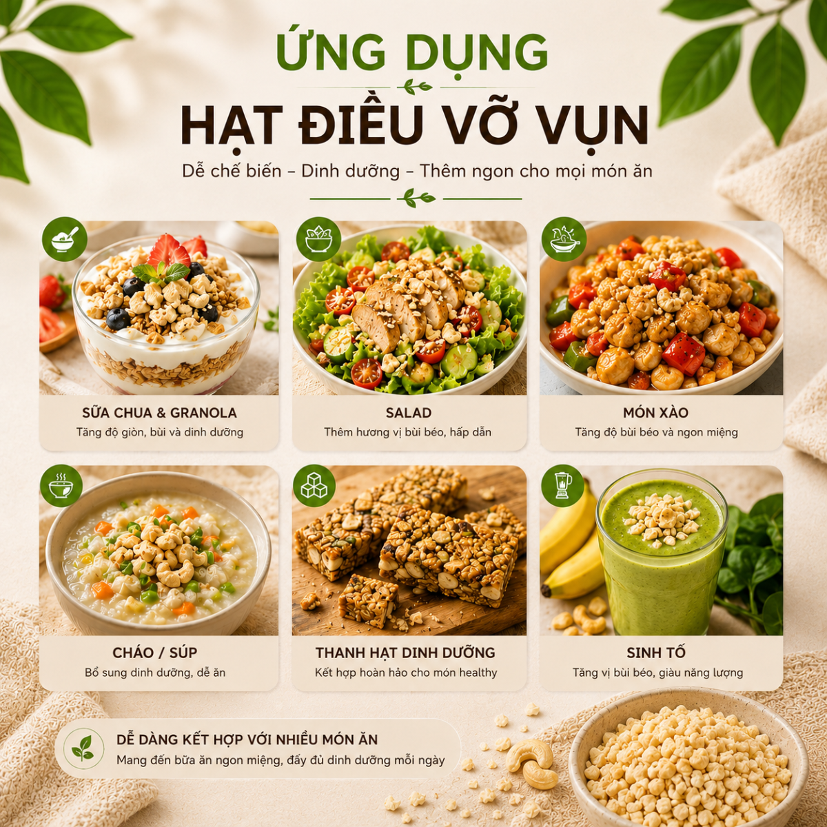  Hạt Điều Vỡ Vụn RealFoodStore 