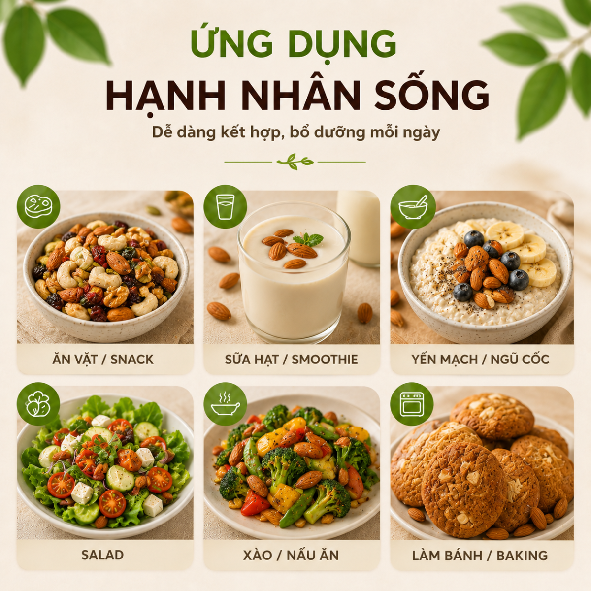  Hạnh Nhân Sống Nhập Khẩu Úc RealFoodStore 