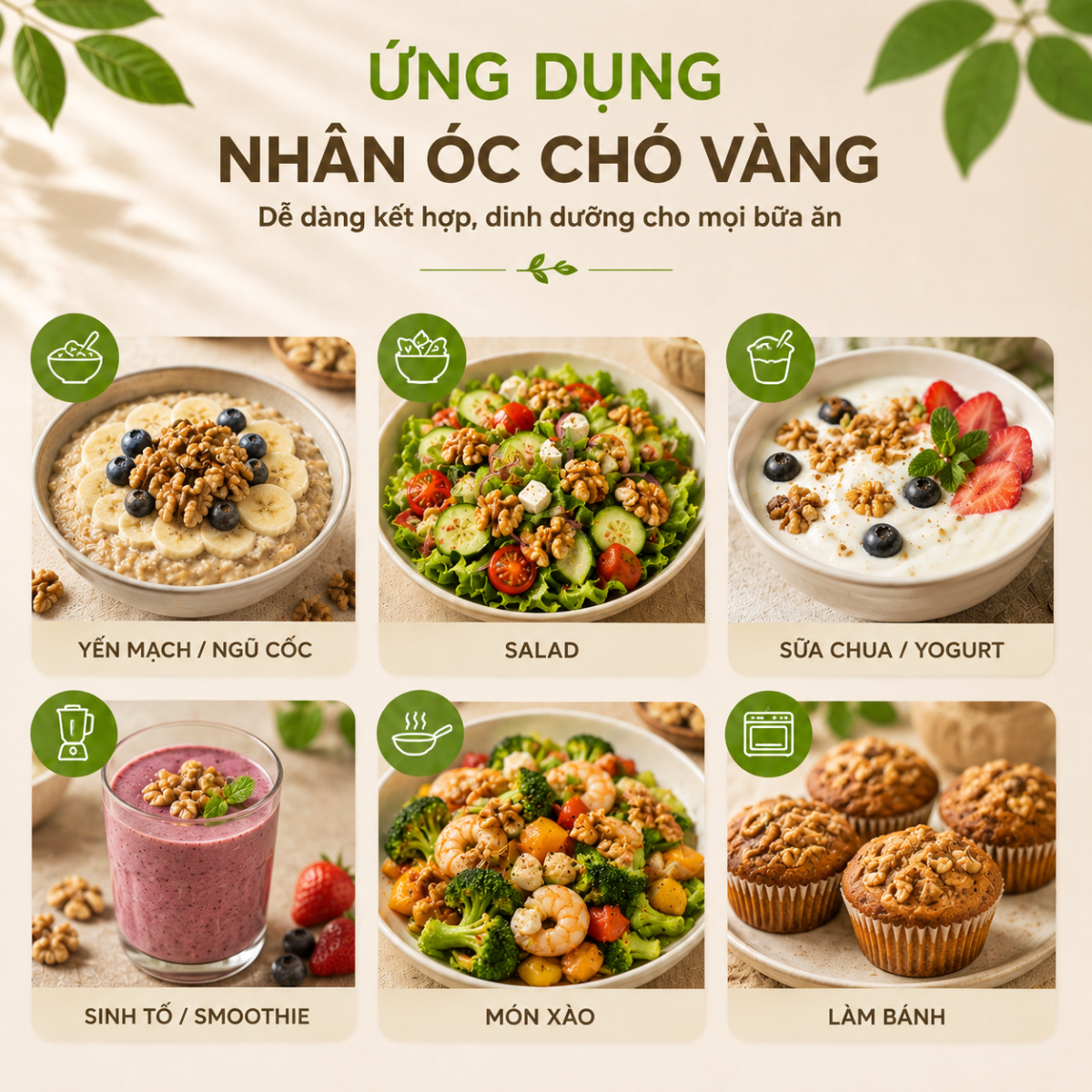  Nhân Óc Chó Vàng  RealFoodStore 