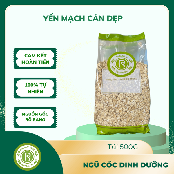  Yến mạch cán dẹp Real Food 