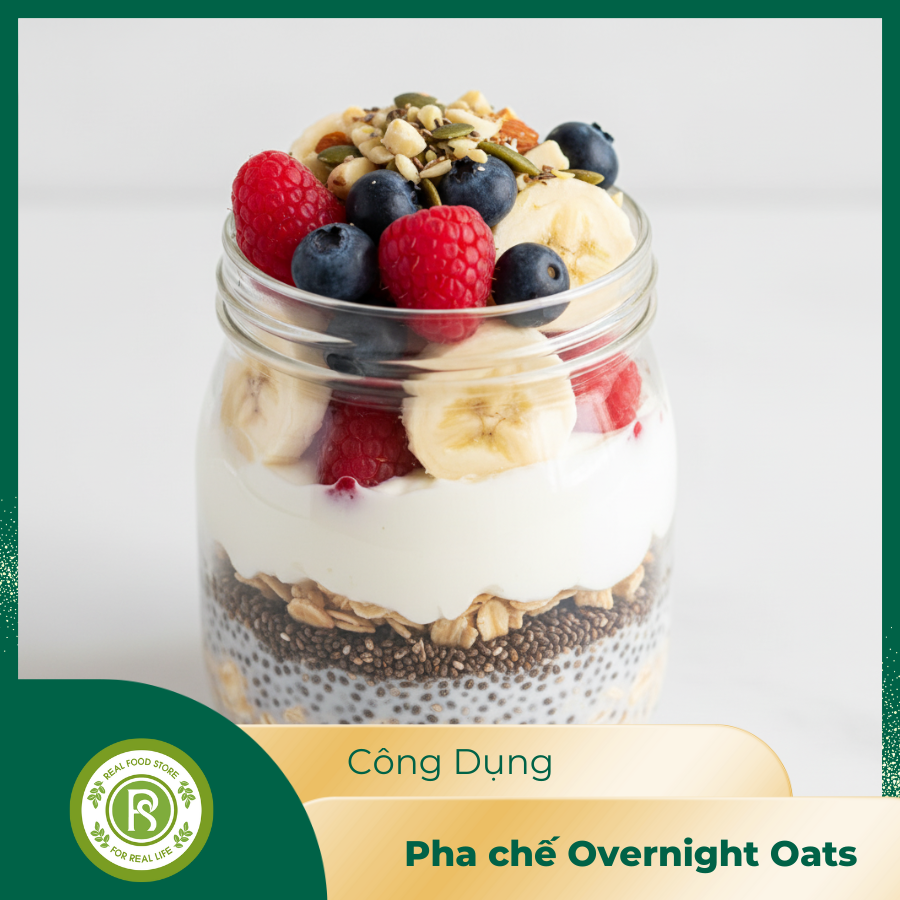  Yến mạch cán dẹp Real Food 