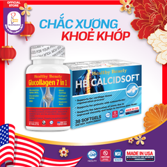 Combo Chắc Xương - Khoẻ Khớp (HB GLUCOLLAGEN 7 IN 1 - 30V + HB CALCIDSOFT - 30V)